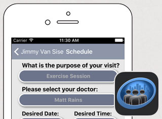 Chiropractor App Development Design Example