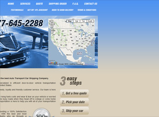 Transportation Web Design Design Example