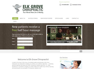 Chiropractor Web Design Design Example