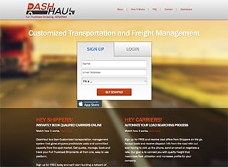 Transportation Web Design Design Example