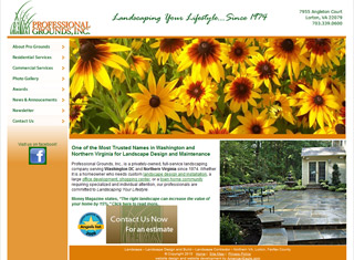 Landscaping Web Design Design Example