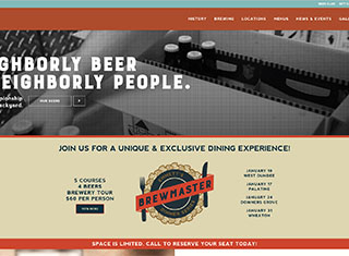 Restaurant Web Design Design Example