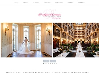 Wedding / Event Web Design Design Example