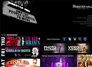 Night Club Web Design Design Example