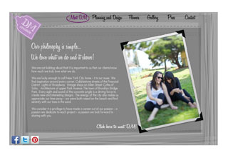 Wedding / Event Web Design Design Example