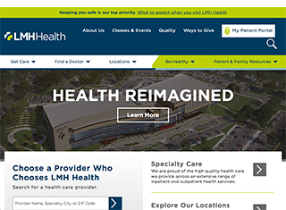 Medical Web Design Design Example