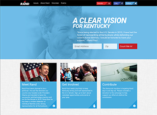 Political Web Design Design Example