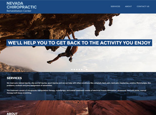 Chiropractor Web Design Design Example