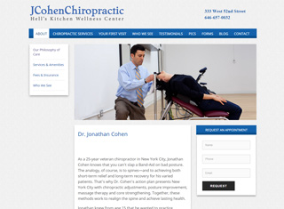 Chiropractor Web Design Design Example