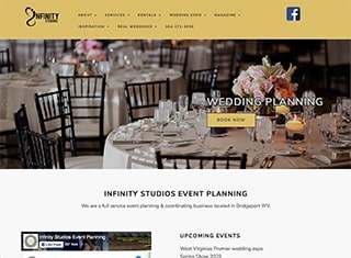 Wedding / Event Web Design Design Example