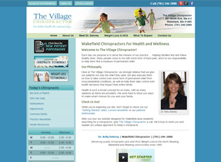 Chiropractor Web Design Design Example