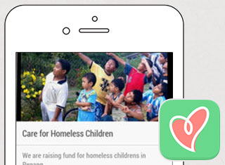 Charity App Development Design Example