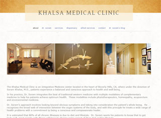 Medical Web Design Design Example