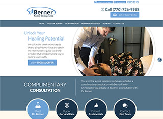 Chiropractor Web Design Design Example