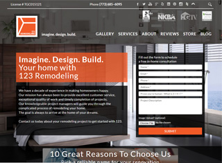 Contractor Web Design Design Example