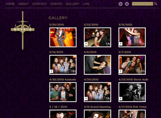 Night Club Web Design Design Example