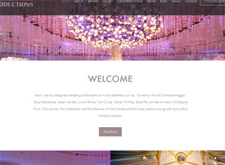 Wedding / Event Web Design Design Example