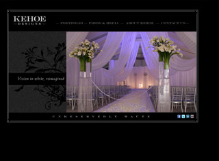 Wedding / Event Web Design Design Example