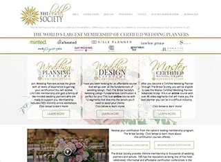 Wedding / Event Web Design Design Example