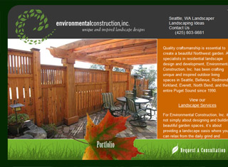 Landscaping Web Design Design Example