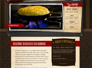 Restaurant Web Design Design Example