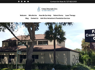 Chiropractor Web Design Design Example