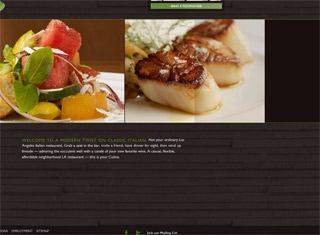 Restaurant Web Design Design Example