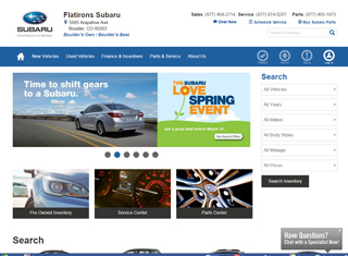 Auto Web Design Design Example