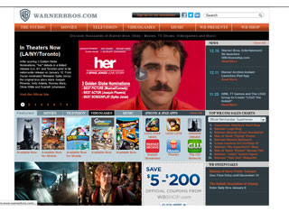 Entertainment Web Design Design Example