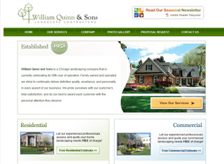 Landscaping Web Design Design Example