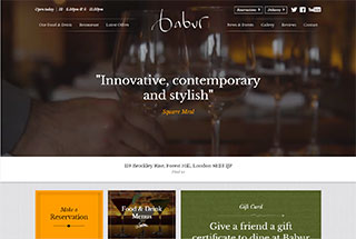 Restaurant Web Design Design Example