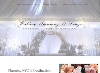 Wedding / Event Web Design Design Example