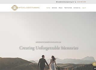 Wedding / Event Web Design Design Example