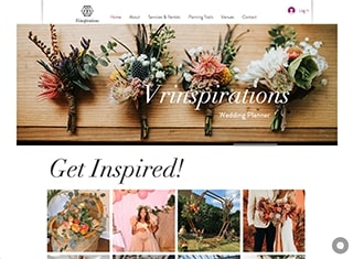 Wedding / Event Web Design Design Example