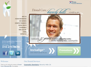 Medical Web Design Design Example