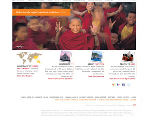 Travel Web Design Design Example