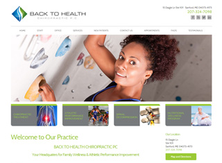 Chiropractor Web Design Design Example