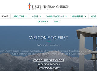 Religious Web Design Design Example