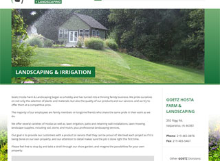 Landscaping Web Design Design Example