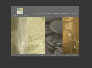 Salon / Spa Web Design Design Example