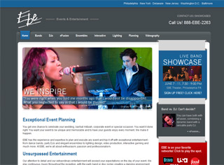 Wedding / Event Web Design Design Example